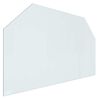 vidaXL Piastra in vetro per camino Trasparente 100 x 60 cm Vetro