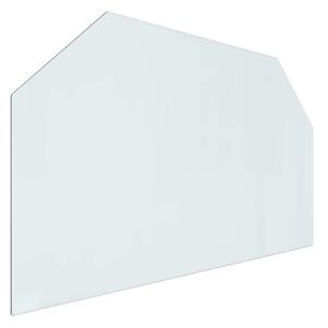 vidaXL Piastra in vetro per camino Trasparente 100 x 60 cm Vetro
