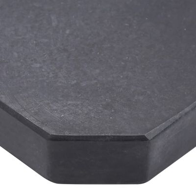vidaXL Piastra di Peso per Ombrellone Nera in Granito Quadrata 25 kg
