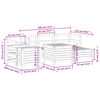 vidaXL Set Divani da Giardino 7 pz in Legno Impregnato di Pino
