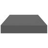 vidaXL Scaffali a Parete 2 pz Grigio Lucido 40x23x3,8 cm in MDF