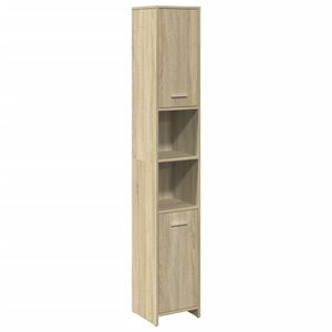 vidaXL Mobile da Bagno Rovere Sonoma 30x30x183,5 cm Legno tecnico