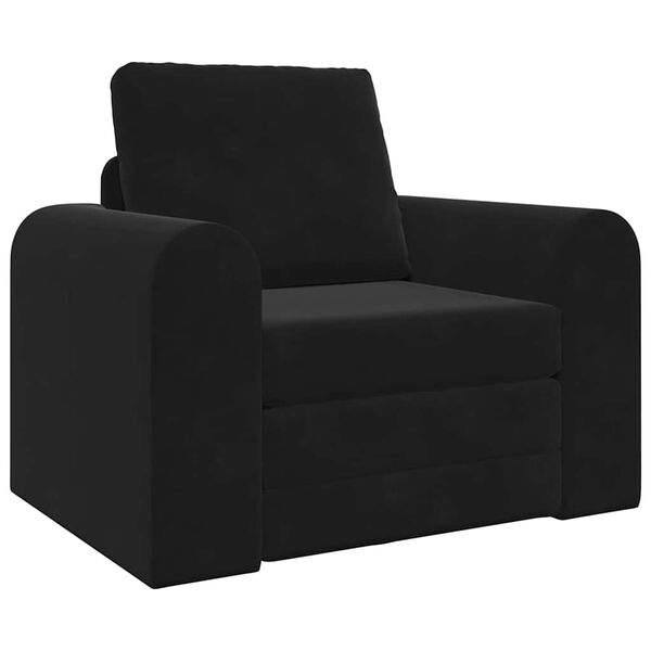 vidaXL Divano letto Nero 98 x 71 x 83 cm Velluto