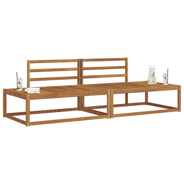 vidaXL Set di divani da esterno 2 Pezzo Naturale 230,5 x 83 x 73 cm