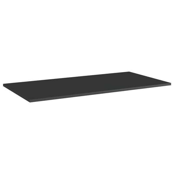 vidaXL Ripiani per Libreria 4pz Nero Lucido 100x50x1,5cm Multistrato