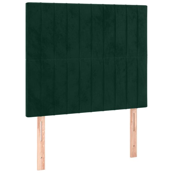 vidaXL Testiera Verde Scuro 80x5x118/128 cm Velluto