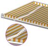 vidaXL Tenda da Sole Retrattile Manuale LED 5x3 m Gialla Bianca