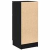 vidaXL Credenza Rovere Nero 30 x 30 x 70 cm Legno multistrato