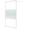vidaXL Parete Doccia Walk in Bianca 115x195 cm Vetro Trasparente ESG