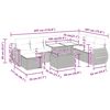 vidaXL Set Divani da Giardino 9 pz con Cuscini Nero in Polyrattan