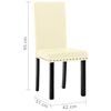 vidaXL Sedie da Pranzo 6 pz Crema in Similpelle