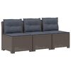 vidaXL Divano da giardino 3 posti con cuscini in look rattan 3 posto