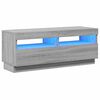 vidaXL Mobile Porta TV con Luci LED Grigio Sonoma 100x35x40 cm