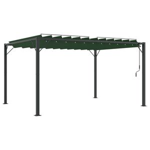 vidaXL Gazebo con tetto ventilato Verde 3 x 4 x 2,14 m