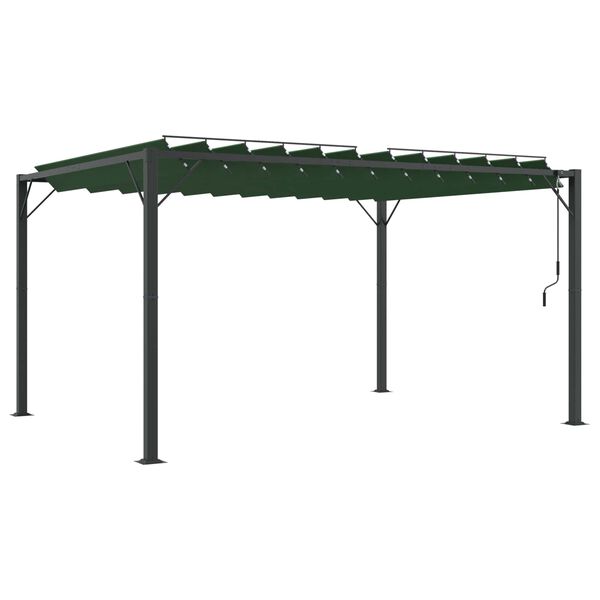 vidaXL Gazebo con tetto ventilato Verde 3 x 4 x 2,14 m