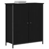 vidaXL Credenza Rovere Nero 70 x 30 x 80 cm Legno multistrato
