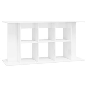 vidaXL Supporto Acquario 120x40x60 cm Legno Multistrato Bianco Lucido