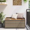 vidaXL Panca Portaoggetti Giardino Grigia 100x50x52 Polyrattan Acacia