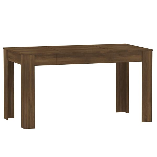 vidaXL Tavolo da Pranzo Rovere Marrone 140x74,5x76cm Legno Multistrato