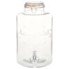 vidaXL Distributore d'Acqua XXL con Rubinetto Trasparente 8 L Vetro