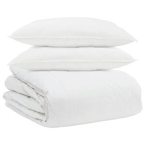 vidaXL Set di Piumoni con cuscino 3 pcs Bianco Piuma d'anatra