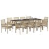 vidaXL Set da Pranzo per Giardino 11 pcs Beige polyrattan