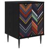 vidaXL Armadio da Notte OMMEN Rovere Nero 36 x 33 x 51 cm