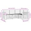 vidaXL Set divani 4 pcs Naturale Legno di Acacia Massello