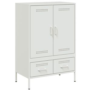 vidaXL Credenza Bianca 68x39x101,5 cm in Acciaio