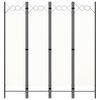 vidaXL Paravento a 4 Pannelli Bianco 160x180 cm