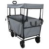 vidaXL Carrello a Mano Pieghevole Grigio 105 x 56,5 x 116 cm