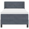vidaXL Letto a molle con materasso Grigio scuro 200 x 80 cm Velluto