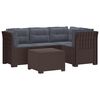vidaXL Divano da giardino 4 posti con cuscini aspetto rattan PP