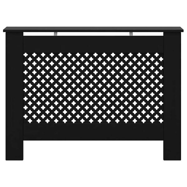vidaXL Copertura per Radiatore Nera 112x19x81,5 cm in MDF