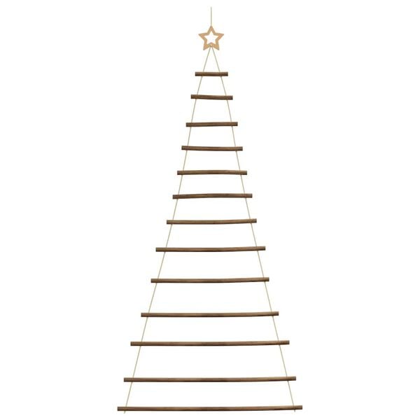 vidaXL Albero di Natale sospeso con stella superiore 86x180 cm Ramo naturale