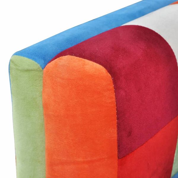 Poltrona Ketty In Tessuto Patchwork - Imbottita, Con Braccioli E Piedi In Legno - Foto 8