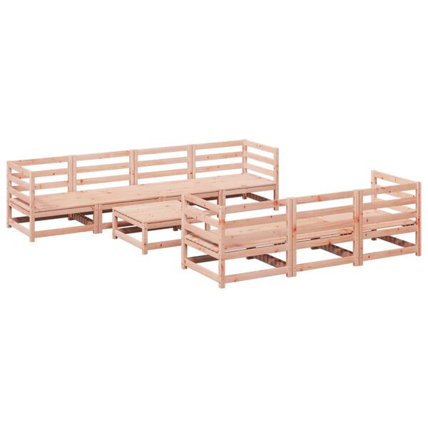 vidaXL Set Divani da Giardino 8 pz in Legno Massello Abete Douglas