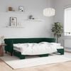 vidaXL Divano Letto con Letto Estraibile Verde Scuro 80x200cm Velluto