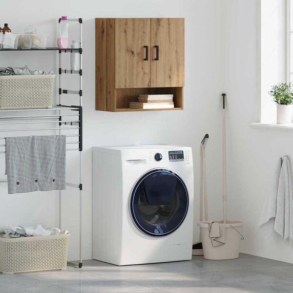 vidaXL Armadietto a muro rovere artigianale 60 x 31 x 70 cm