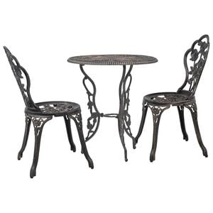 vidaXL Set da Bistrot 3 pz in Alluminio Pressofuso