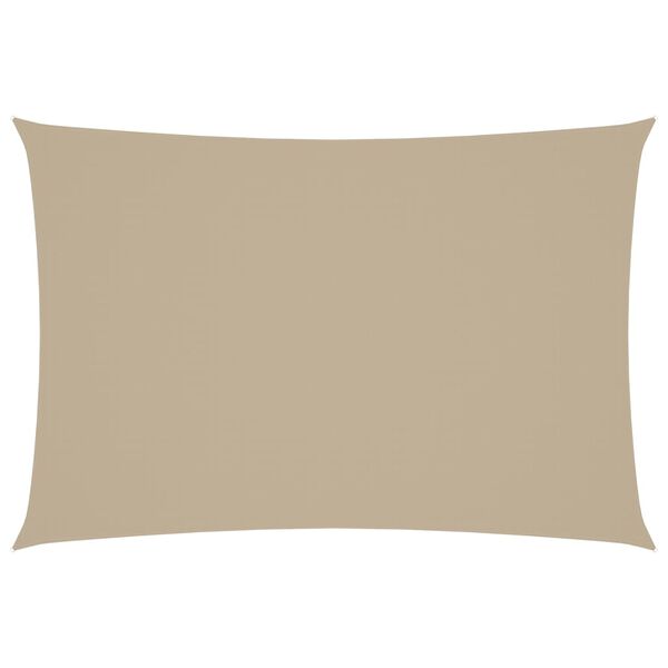 vidaXL Parasole a Vela Oxford Rettangolare 2,5x4,5 m Beige