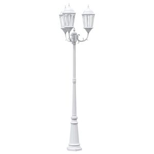 vidaXL Luce da Giardino Bianco 235 cm Alluminio
