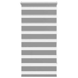 vidaXL Tenda a rullo zebra 60,9x120 cm Tessuto Larghezza 56,7 cm grigio