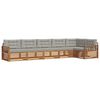 vidaXL Set di divani da esterno 6 pz Grigio Naturale e Chiaro