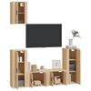 vidaXL Set di Mobili Porta TV 5 pz Rovere Sonoma in Legno Multistrato