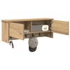 vidaXL Appendiabiti a muro Rovere artigianale 80 x 20 x 30 cm