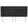 vidaXL Testiera ad Orecchio Nera 163x23x118/128 cm in Velluto