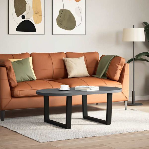 vidaXL Gambe per Tavolino da Caff&egrave; a Forma di V 2 pz Nere 70x(42-43,3) cm Acciaio