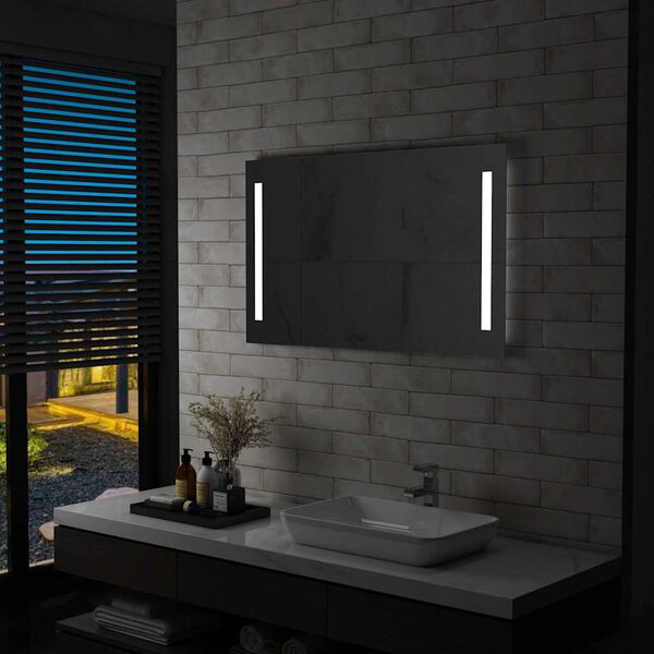 vidaXL Specchio da Parete a LED per Bagno 100x60 cm