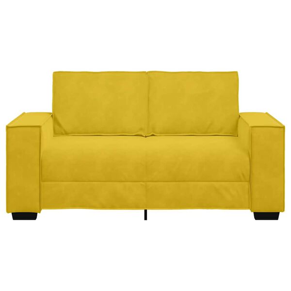 vidaXL Divano a 2 Posti giallo 160x78x84 cm in Velluto